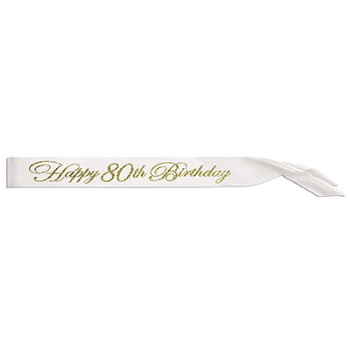 Picture of 80th - GLITTERED BIRTHDAY SASH