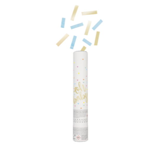 Image sur OH BABY CONFETTI CANNON - BLUE & GOLD