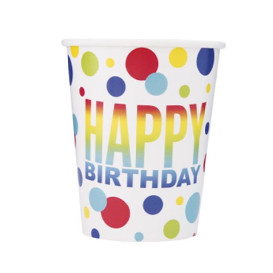 Image sur TABLEWARE - RAINBOW SPOT BIRTHDAY - 9oz CUPS