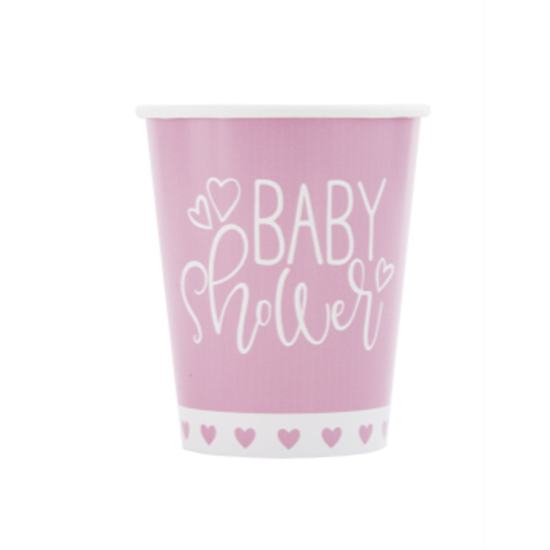 Picture of PINK HEARTS BABY SHOWER  9OZ CUPS