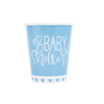 Image de BLUE HEARTS BABY SHOWER  9OZ CUPS