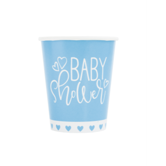 Picture of BLUE HEARTS BABY SHOWER  9OZ CUPS