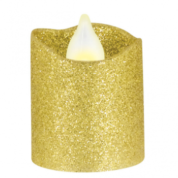 Picture of LED VOTIVES - GOLD GLITTER 6PK