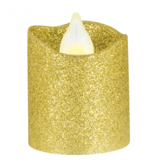 Image sur LED VOTIVES - GOLD GLITTER 6PK