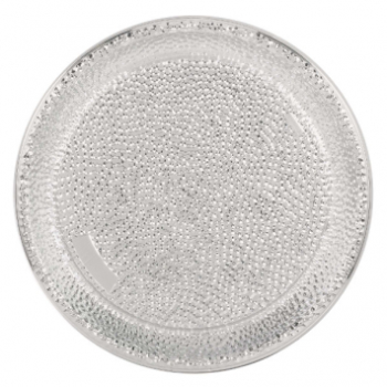 Image de SERVING WARE - HAMMERED ROUND 16" TRAY - SILVER