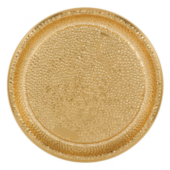 Image de SERVING WARE - HAMMERED ROUND 16" TRAY - GOLD