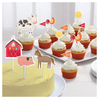 Image de BARNYARD BIRTHDAY - CAKE TOPPERS