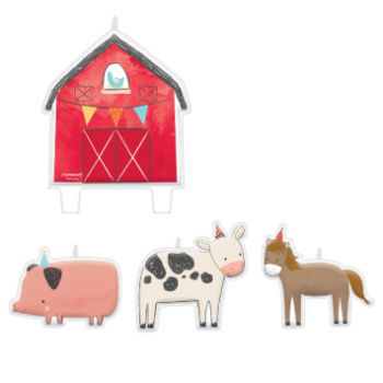 Image de BARNYARD BIRTHDAY - CANDLE SET