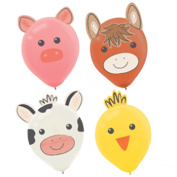 Picture of BARNYARD BIRTHDAY - 12" LATEX BALLOONS