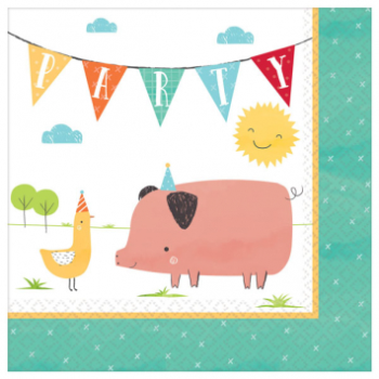 Image de BARNYARD BIRTHDAY - LUNCHEON NAPKINS