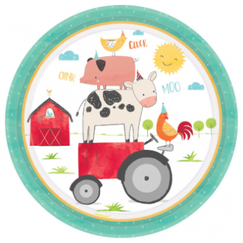 Image de BARNYARD BIRTHDAY - 10" ROUND PLATES