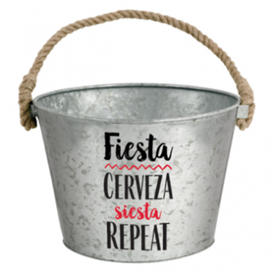 Picture of FIESTA METAL BUCKET WITH ROPE HANDLE