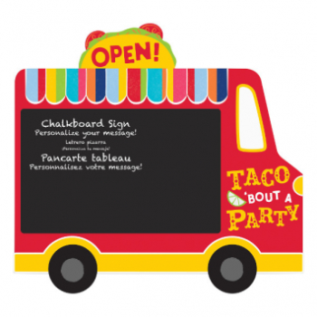 Image de TACO TRUCK CHALKBOARD EASEL SIGN