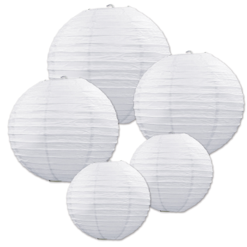 Picture of WHITE ASSORTED PAPER LANTERNS