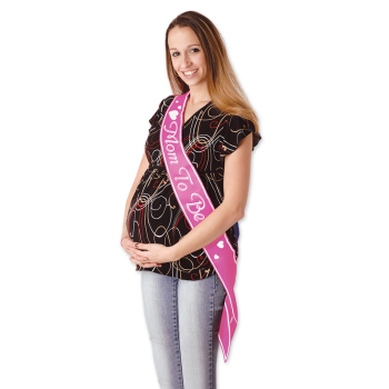 Picture of MOM TO BE SATIN SASH - PINK