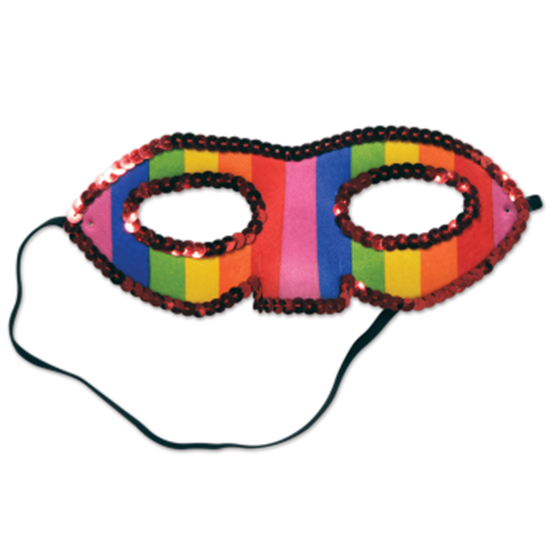 Picture of SEQUINED RAINBOW HALF MASK
