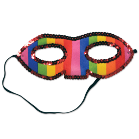 Image sur SEQUINED RAINBOW HALF MASK