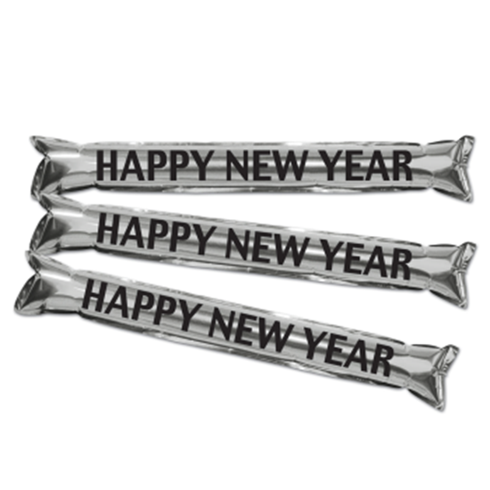 Image sur DECOR - NOISEMAKERS - METALLIC MAKE SOME NOISE PARTY STICKS - SILVER