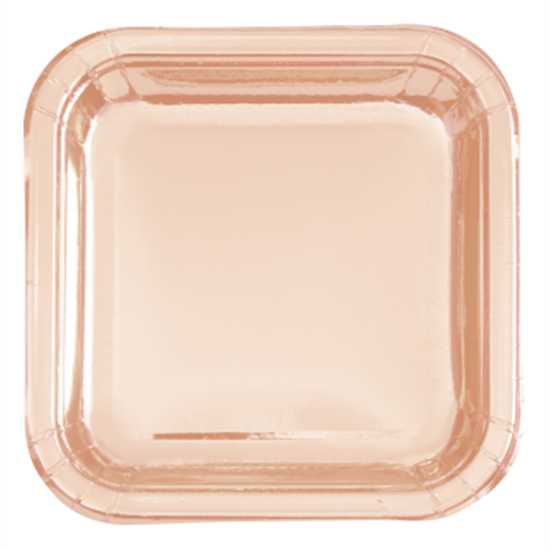 Image sur ROSE GOLD - 9" SQUARE PLATE