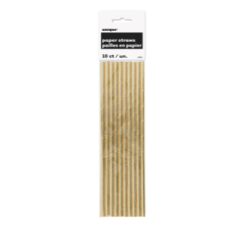 Image de GOLD FOIL PAPER STRAW