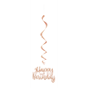 Picture of DECOR - HAPPY BIRTHDAY ROSE GOLD HANGING SWIRLS