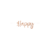Picture of DECOR - ROSE GOLD SCRIPT HAPPY BIRTHDAY BANNER - 7'