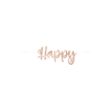 Image sur DECOR - ROSE GOLD SCRIPT HAPPY BIRTHDAY BANNER - 7'