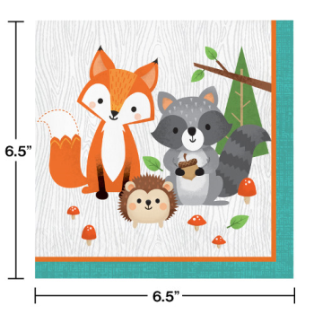 Image de WILD ONE WOODLAND LUNCHEON NAPKINS