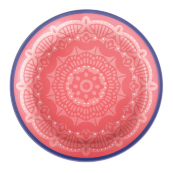 Picture of BOHO VIBES CORAL 7" PLASTIC PLATES - 4CT