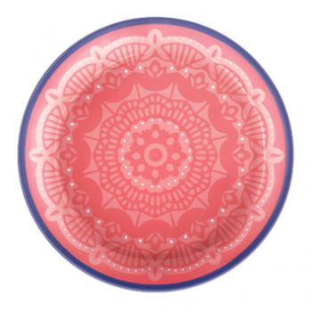 Image de BOHO VIBES CORAL 7" PLASTIC PLATES - 4CT