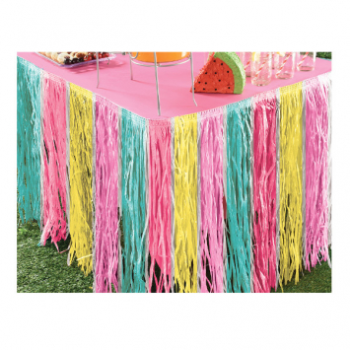 Image de GRASS TABLE SKIRT - PASTEL COLORS