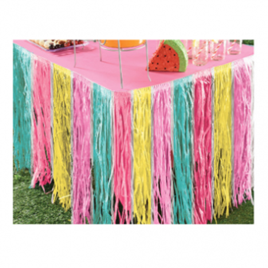 Picture of GRASS TABLE SKIRT - PASTEL COLORS
