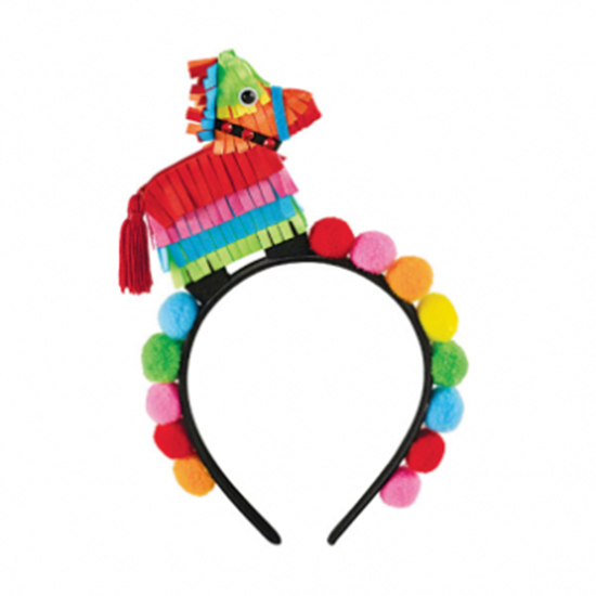 Picture of POMPOM HEADBAND WITH SMALL PINATA