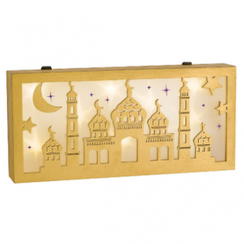 Image de EID - RAMADAN WOOD LIGHT-UP SHADOW BOX