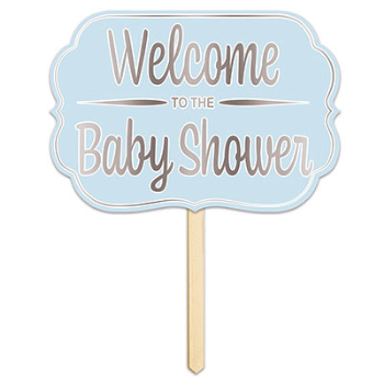 Image de BLUE WELCOME TO THE BABY SHOWER YARD SIGN