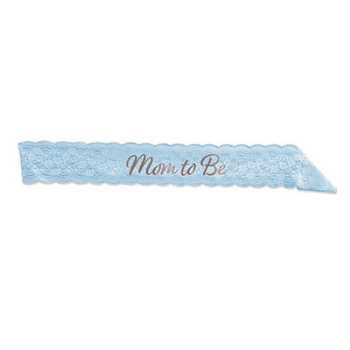 Image de MOM TO BE LACE SASH - BLUE