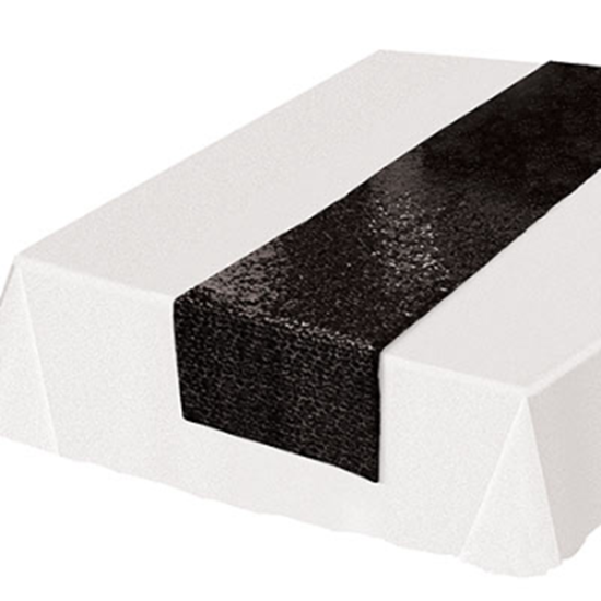 Picture of BLACK SEQUIN TABLE RUNNER