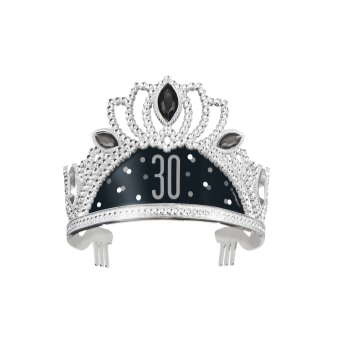 Picture of 30th - BIRTHDAY BLITZ BLACK PLASTIC TIARA