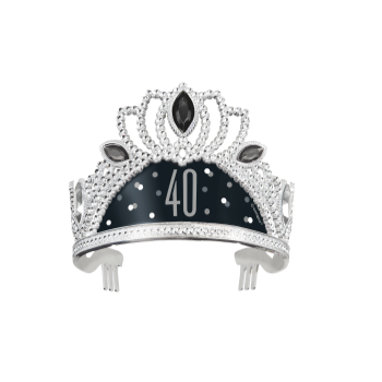 Picture of 40th - BIRTHDAY BLITZ BLACK PLASTIC TIARA