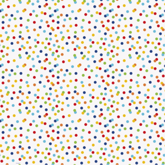 Image sur 5' GIFT WRAP - RAINBOW POLKA DOT