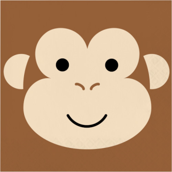 Image de ANIMAL FACES - MONKEY - LUNCHEON NAPKINS