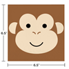 Picture of ANIMAL FACES - MONKEY - LUNCHEON NAPKINS
