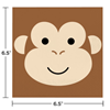 Image sur ANIMAL FACES - MONKEY - LUNCHEON NAPKINS