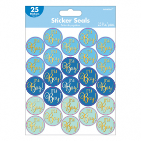 Picture of DECOR - BABY SHOWER STICKER SEALS - BOY