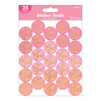 Picture of DECOR - BABY SHOWER STICKER SEALS - GIRL