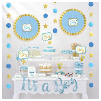 Image de DECOR - BABY SHOWER BUFFET DECORATING KIT - BOY