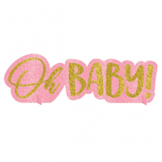 Image sur OH BABY GIRL GLITTER CENTERPIECE