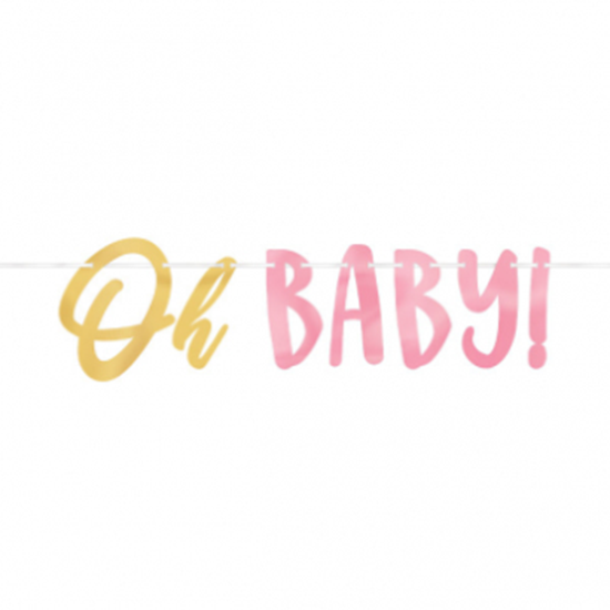 Image sur OH BABY GIRL LETTER BANNER