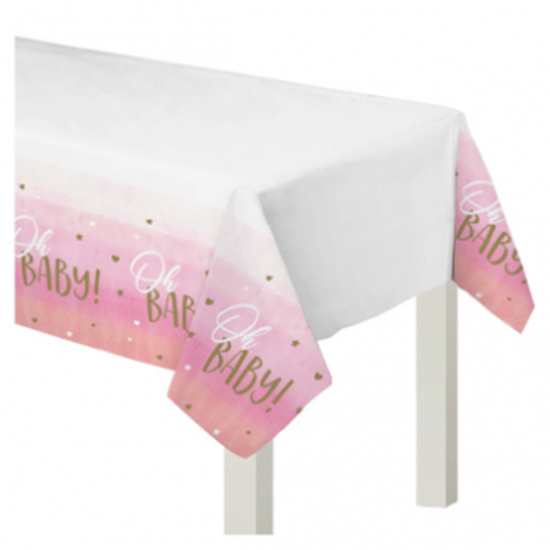 Image sur OH BABY GIRL PLASTIC TABLE COVER