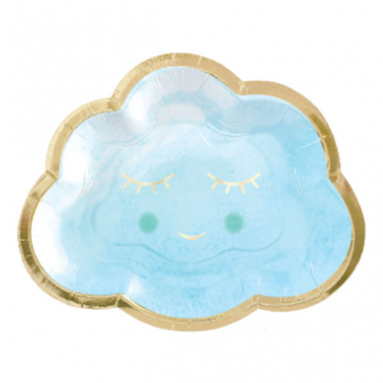 Image sur OH BABY BOY METALLIC 6" SHAPED PLATES